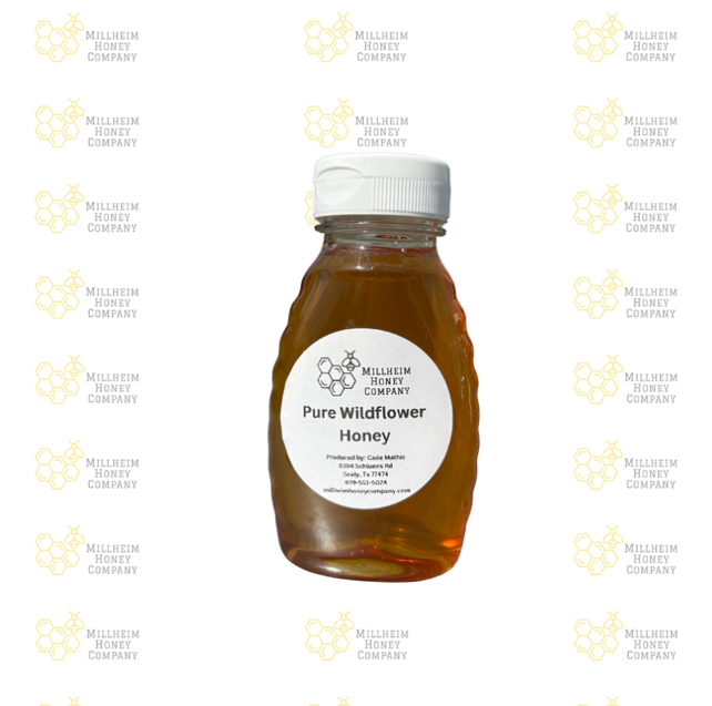 8oz Squeeze Bottle of Pure Wildflower Honey