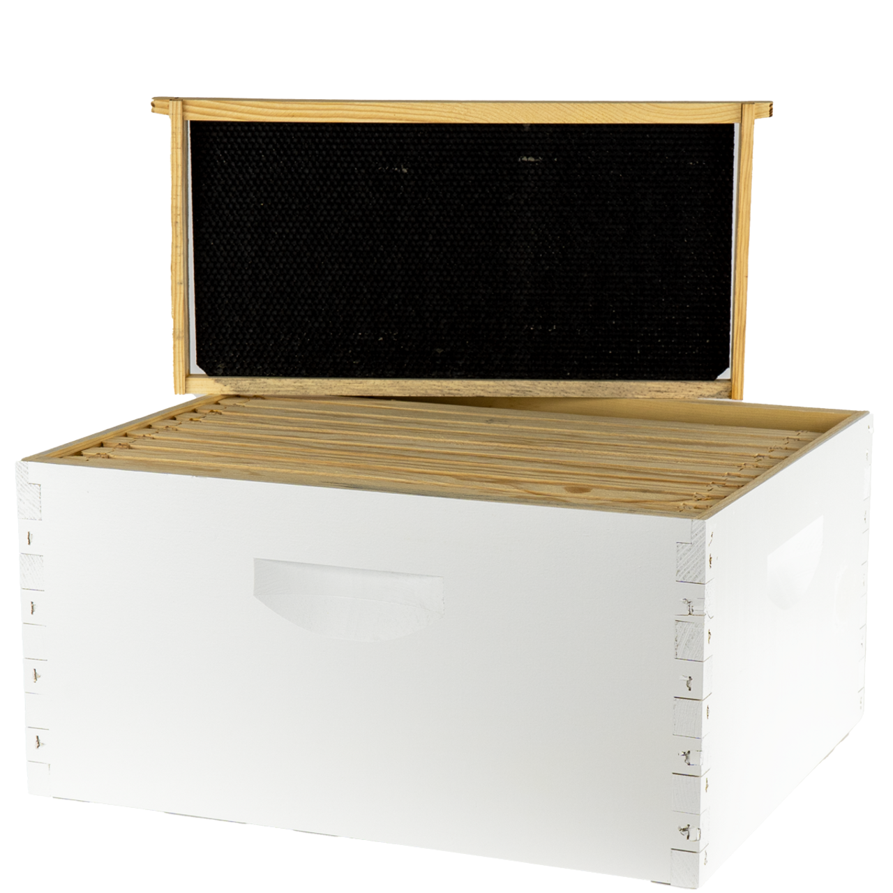 Assembled 9 5/8" Deep Hive Kit with Wax Coated Foundation and Frames