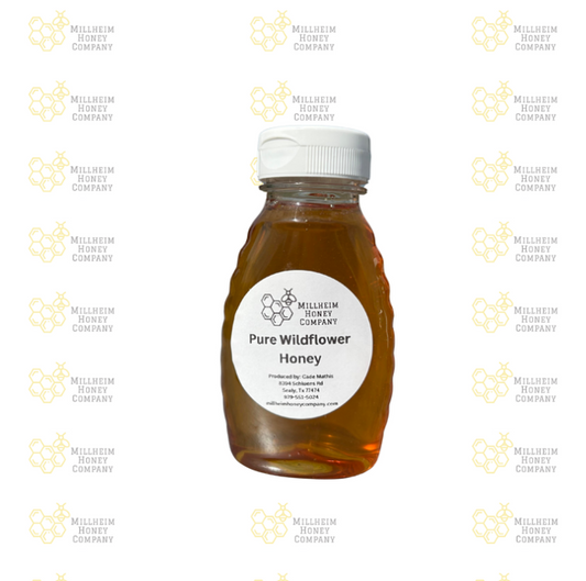 8oz Squeeze Bottle of Pure Wildflower Honey