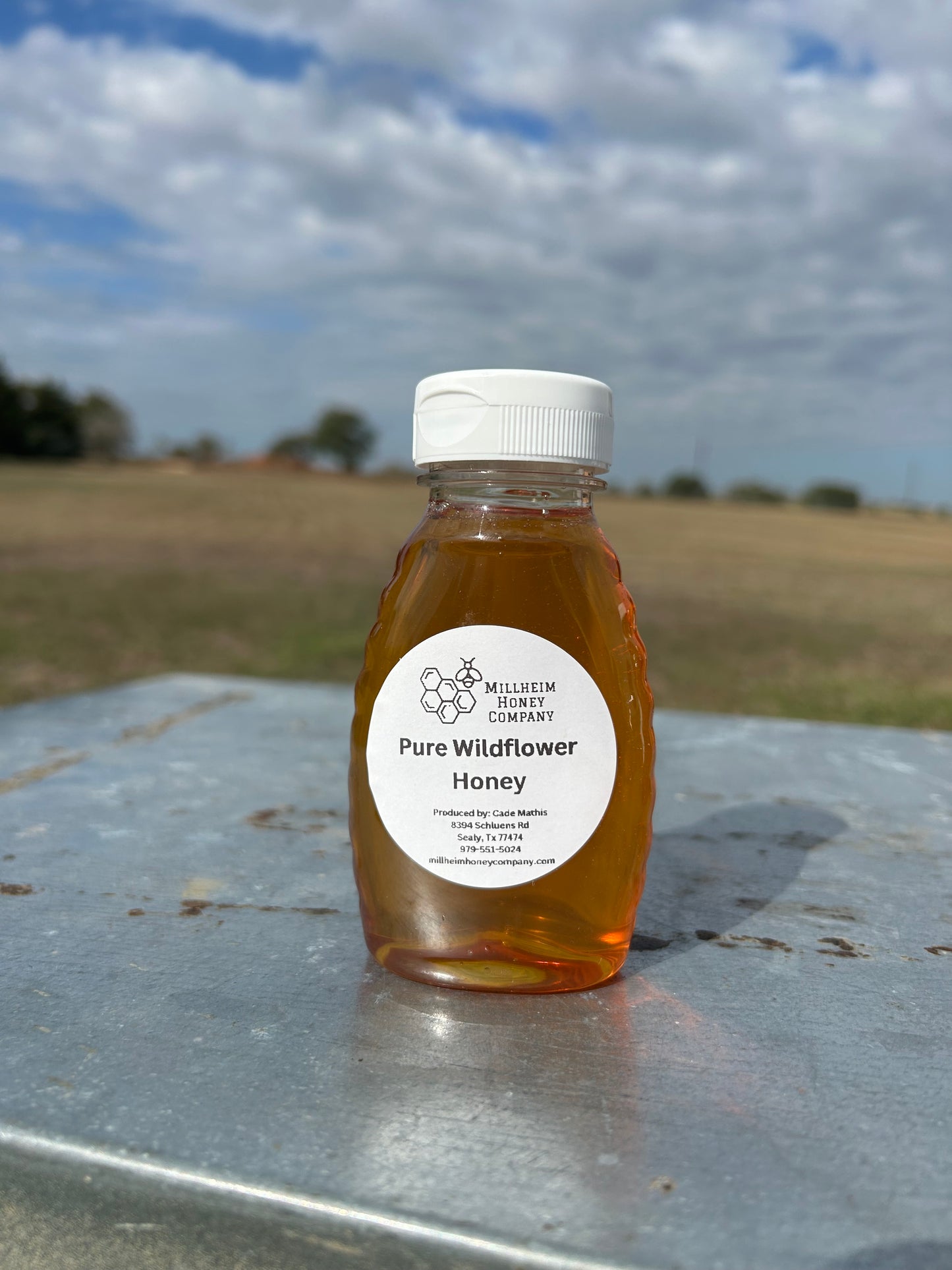 8oz Squeeze Bottle of Pure Wildflower Honey