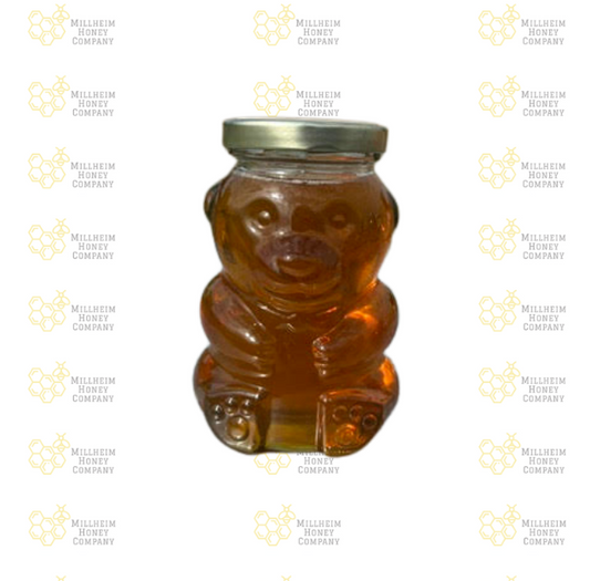 10oz Glass Bear Jar Pure Wildflower Honey