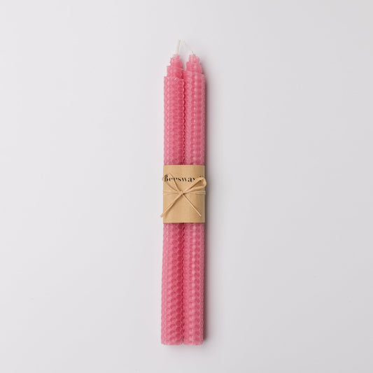 Pink Beeswax Foundation Candles (2 pack)