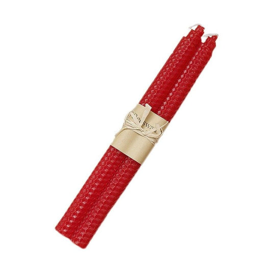 Red Beeswax Foundation Candles (2 Pack)