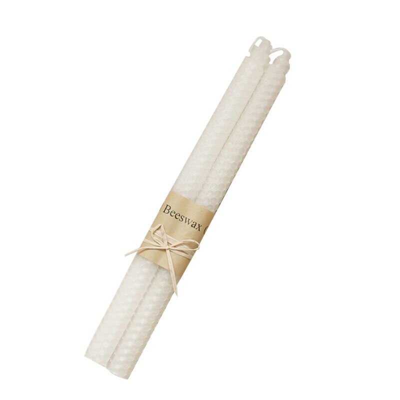 White Beeswax Foundation Candles (2 Pack)